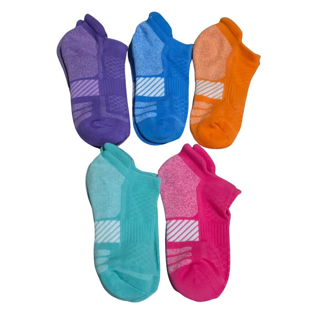 New Women’s 5-Pack Sport Compression Ankle Socks | Size 7–10